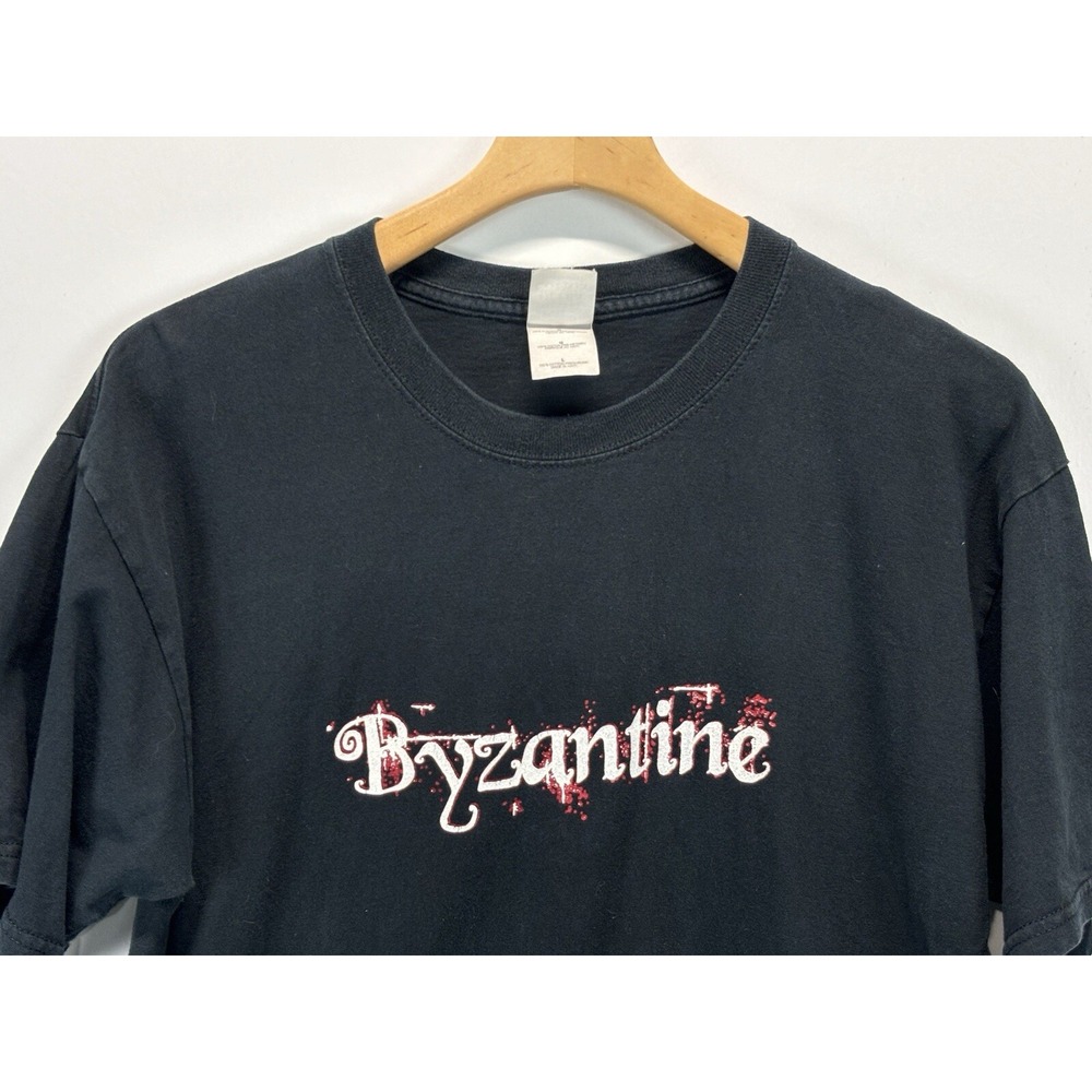 Byzantine Heavy Metal Band Tee Tshirt Sz Large Men's Black West Virginia Y2K